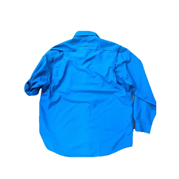 Duluth‎ Trading Shirt Mens Large Blue CoolPlus Action Fishing Hiking Outdoor L/S - Picture 8 of 8